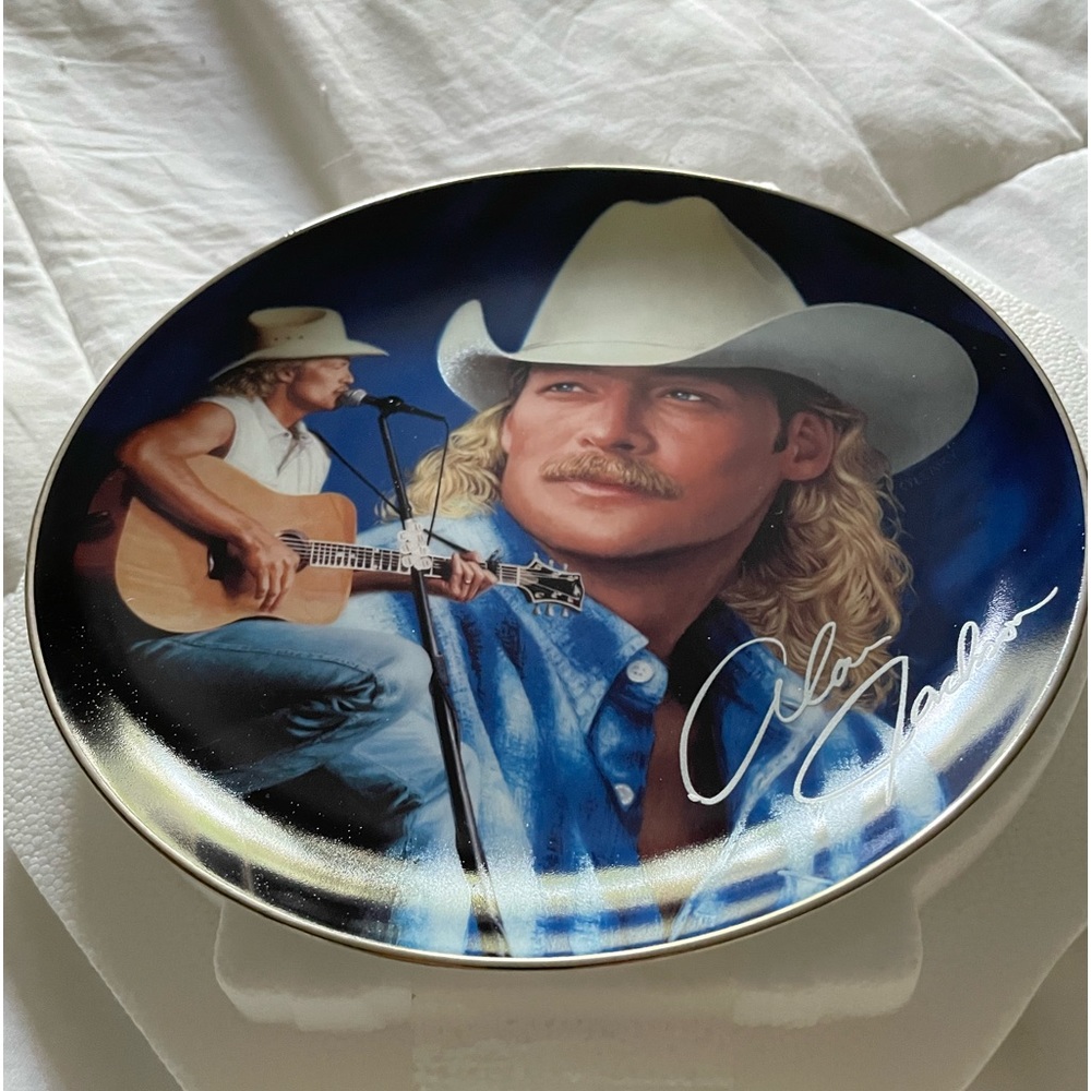 Alan Jackson Collector Plates (2) with two wood frames.  Never opened.